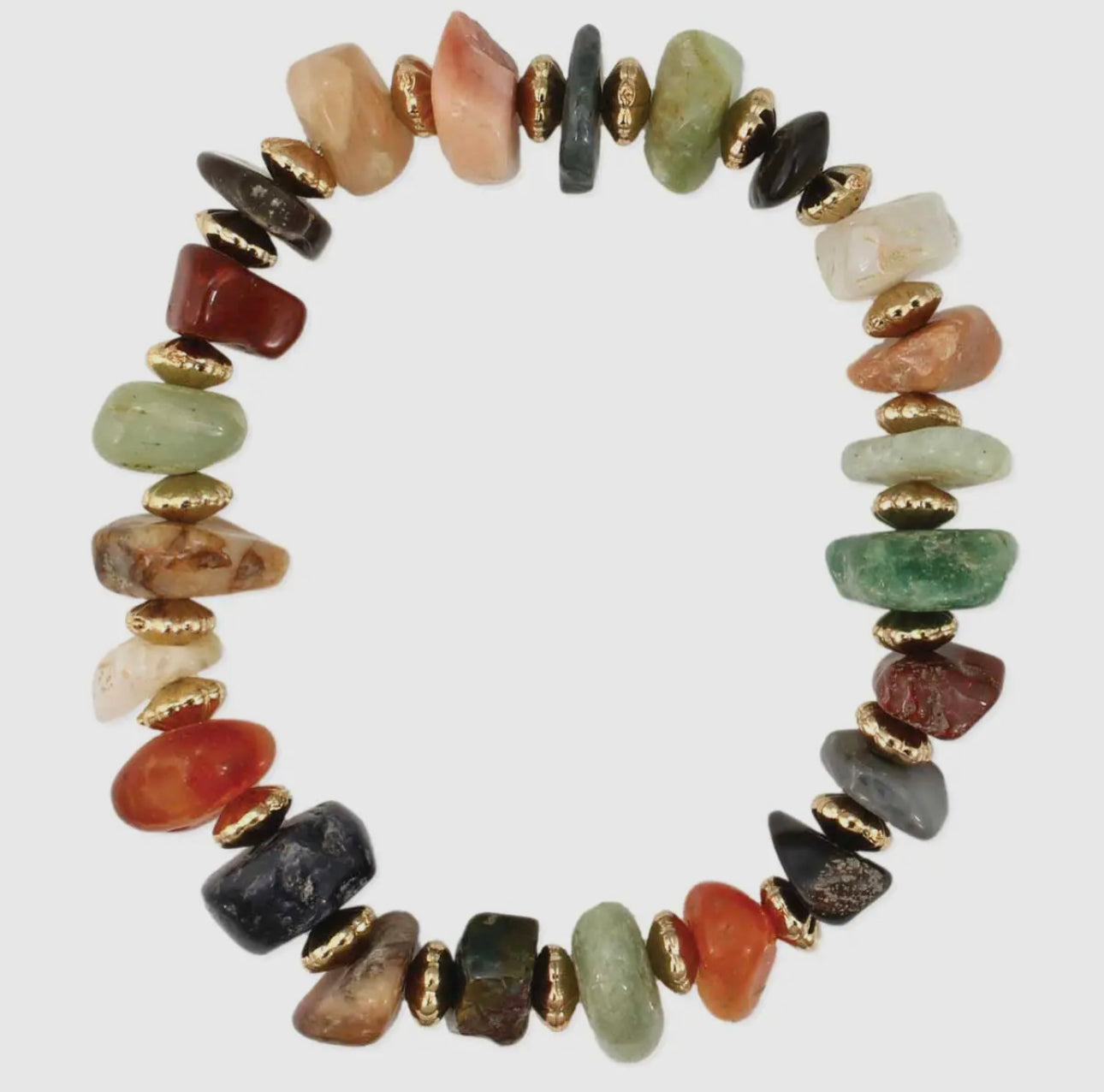 Natural Agate Chip Stretch Bracelet