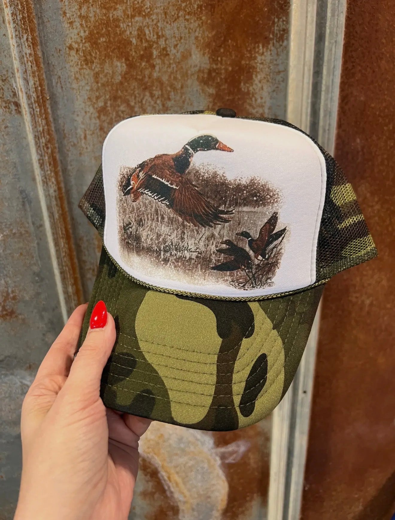 Retro Duck Trucker Hat