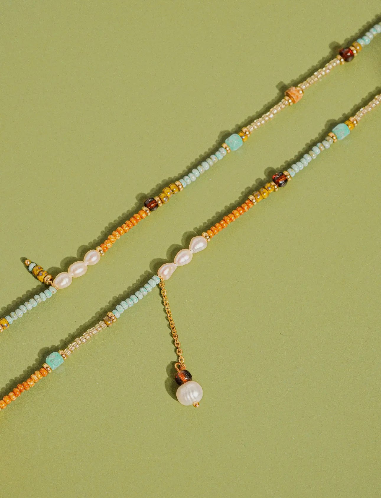 18K Handmade Bohemian Beaded
Stack Necklaces