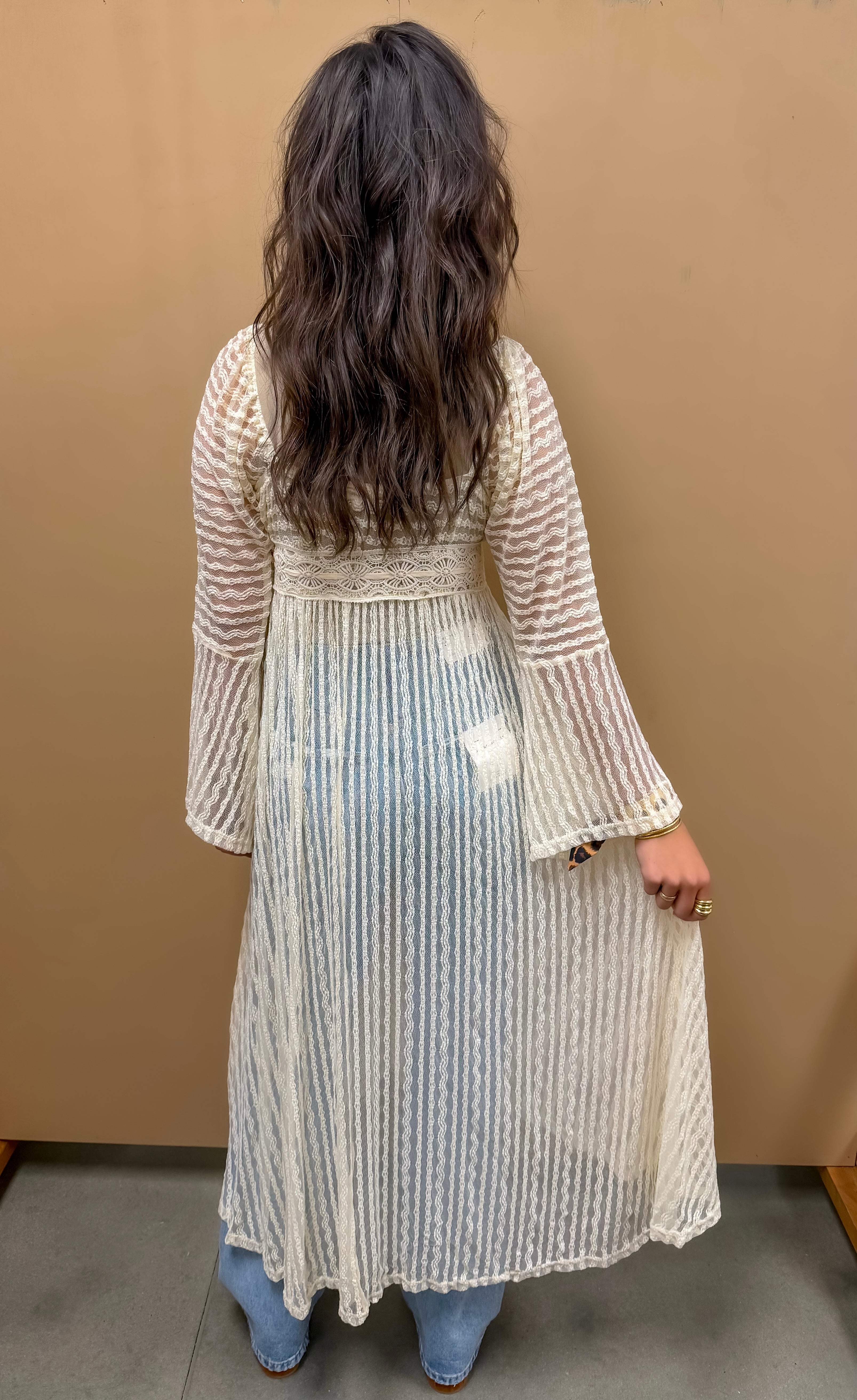 My Party Sheer Button Up Top