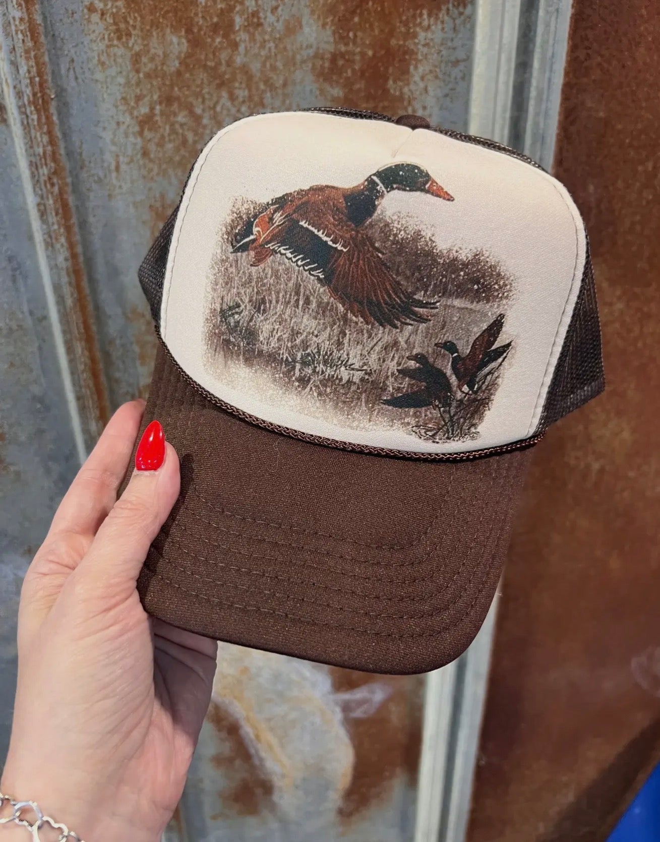 Retro Duck Trucker Hat