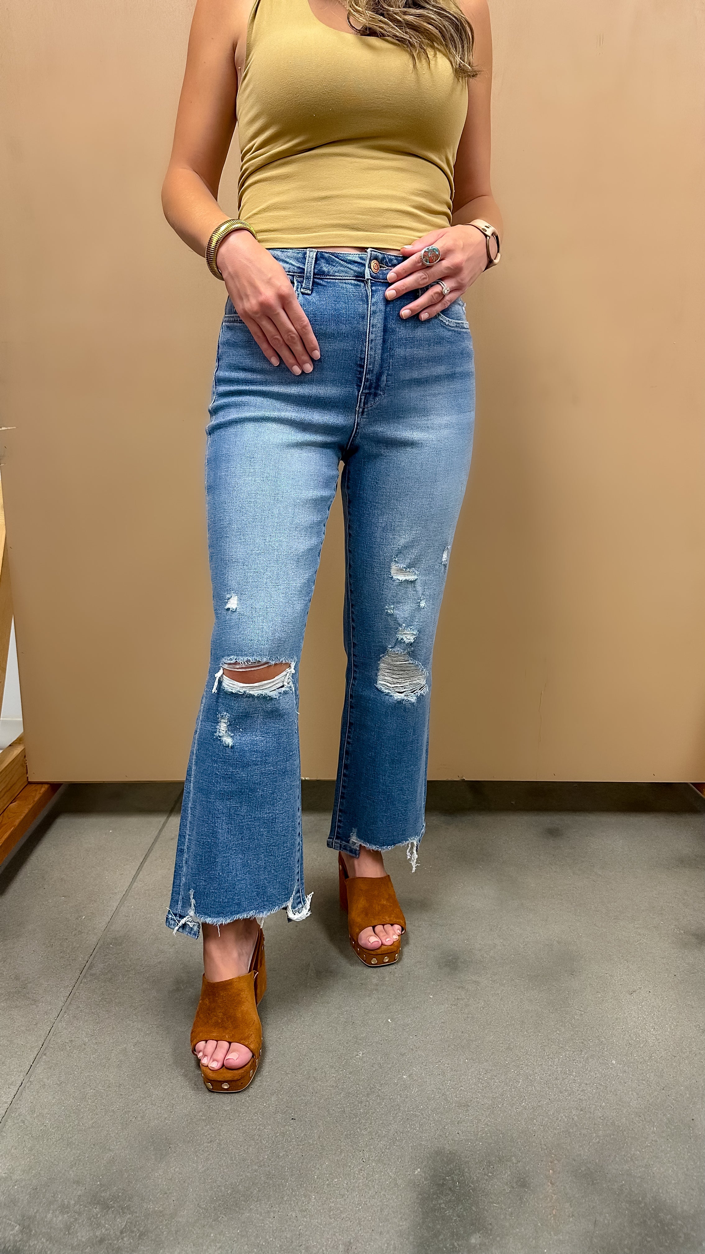 Deep Blue Flare Denim