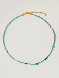 Calise Boho Handmade Turquoise Beaded Necklace